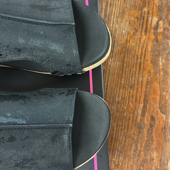 Corkys Black Metallic Volta II Wedge Sandals - Picture 6 of 6